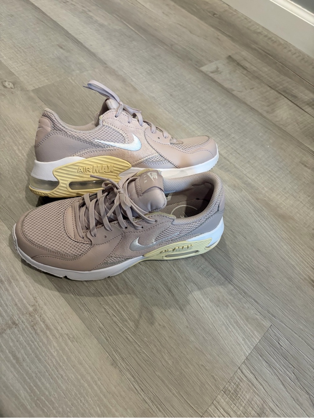 Nike Women’s Air Max Sneakers in Blush with Yellow Accents